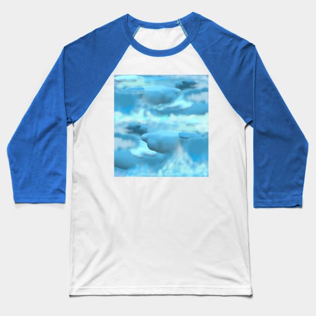 Calm Clouds Baseball T-Shirt by Art By LM Designs 